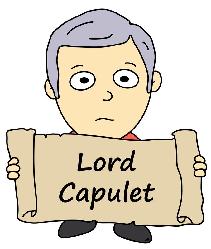 Lord Capulet Cartoon - Romeo and Juliet - High Res - Poetry Essay
