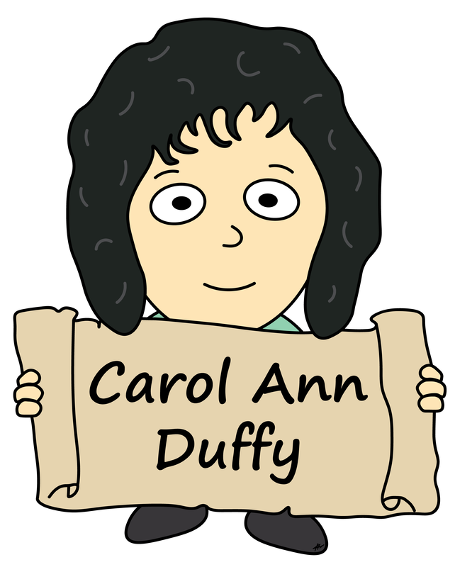 Carol Ann Duffy Cartoon - High Resolution
