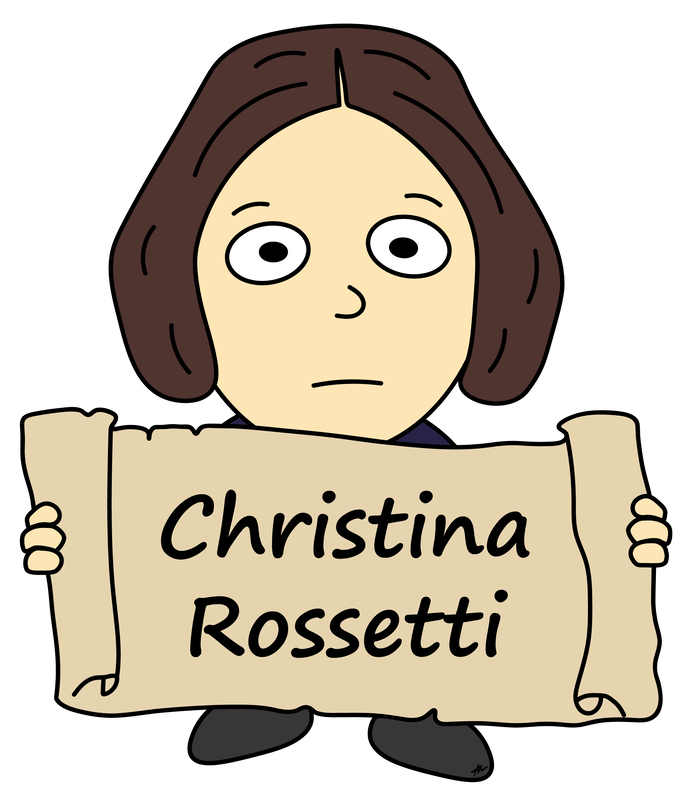 Christina Rossetti Cartoon - High Resolution
