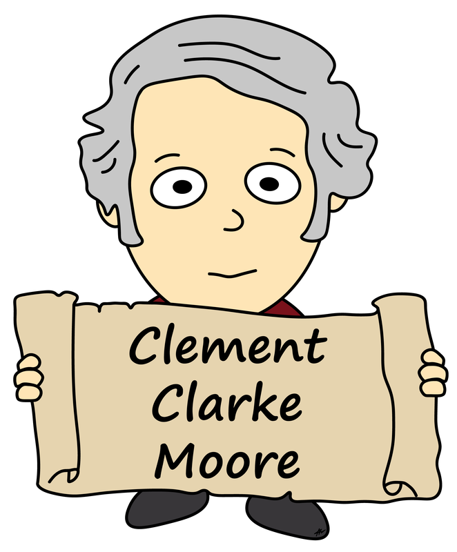 Clement Clarke Moore Cartoon - High Resolution