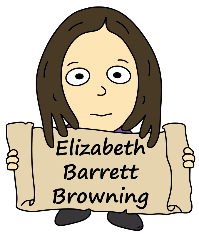Elizabeth Barrett Browning Cartoon - High Resolution