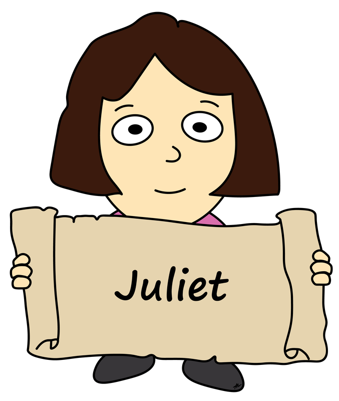 Juliet Cartoon - Romeo and Juliet - High Res - Poetry Essay
