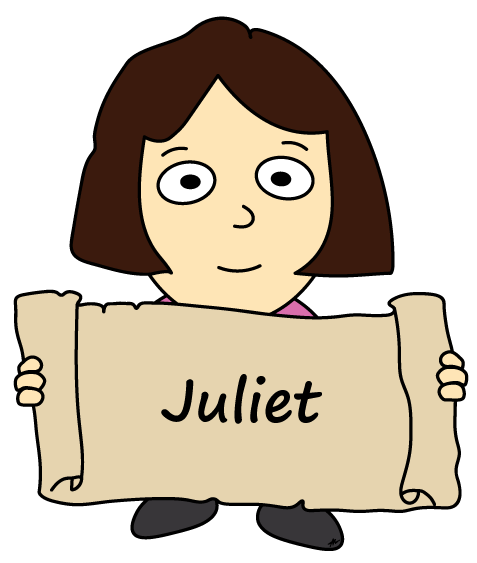 Juliet Cartoon - Romeo and Juliet - Low Res - Poetry Essay
