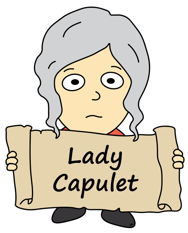 Lady Capulet Cartoon - Romeo and Juliet - High Res - Poetry Essay