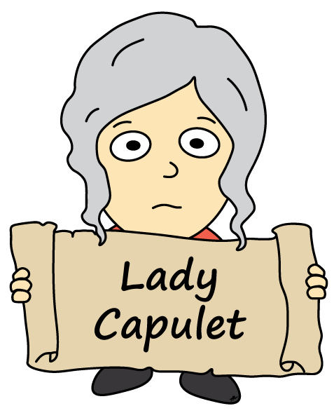 Lady Capulet Cartoon - Romeo and Juliet - Low Res - Poetry Essay