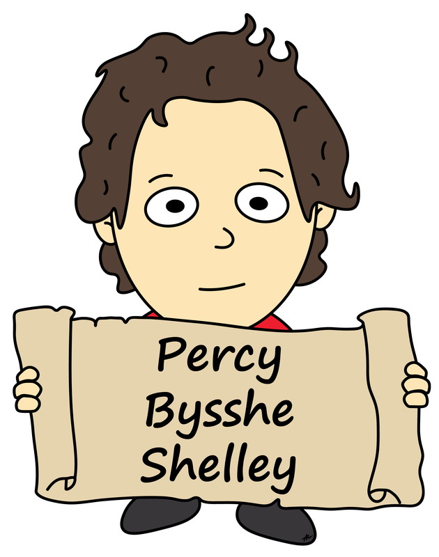 Percy Bysshe Shelley Cartoon - High Resolution