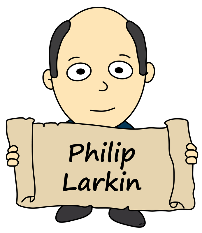 Philip Larkin Cartoon - High Resolution
