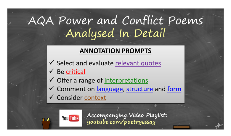 AQA Power and Conflict Poems Annotated