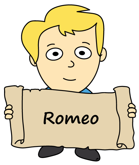 Romeo Cartoon - Romeo and Juliet - Low Res - Poetry Essay